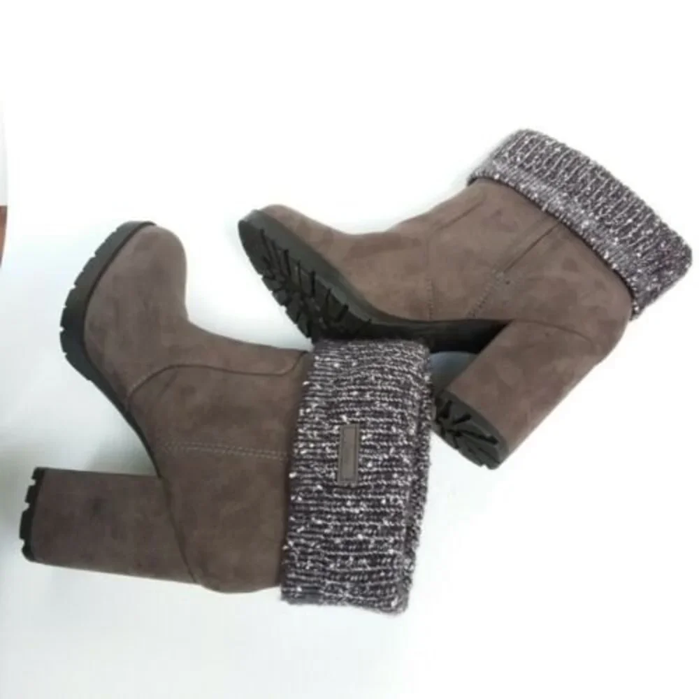 Circus Sam Edelman Carter Faux Suede Sweater Top Boots 10